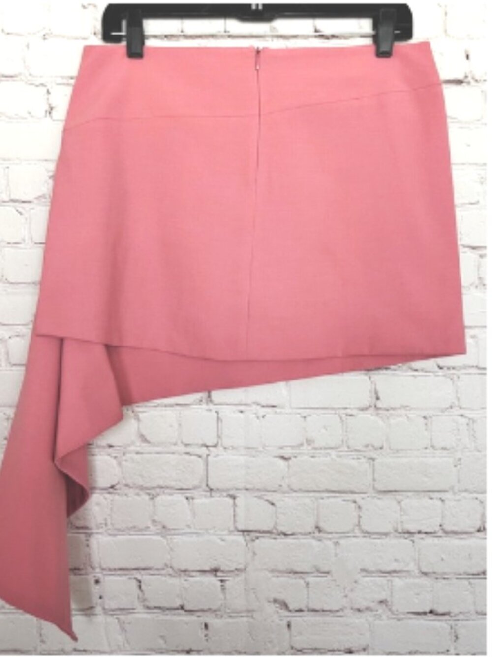 ZARA Dusty Rose Asymmetric Side Draping Mini Skirt—NWT—M - Picture 4 of 14